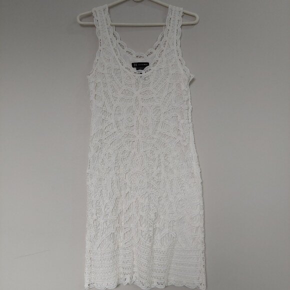 INC International Concepts 100% Cotton White Lace Sleeveless Dress, Size s - Picture 2 of 8